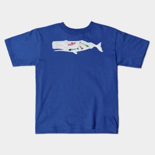 Leviathan Marbled Paper Collage Kids T-Shirt